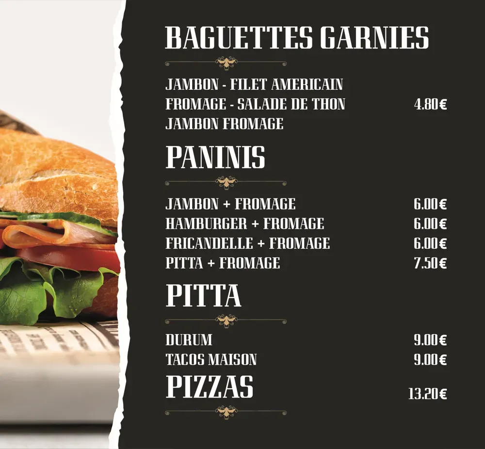 Baguettes garnies